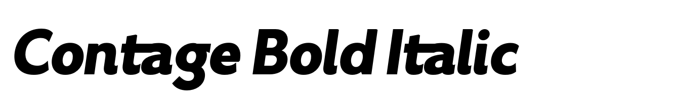 Contage Bold Italic